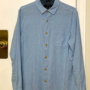 Even Tide Mens Med soft cotton button down